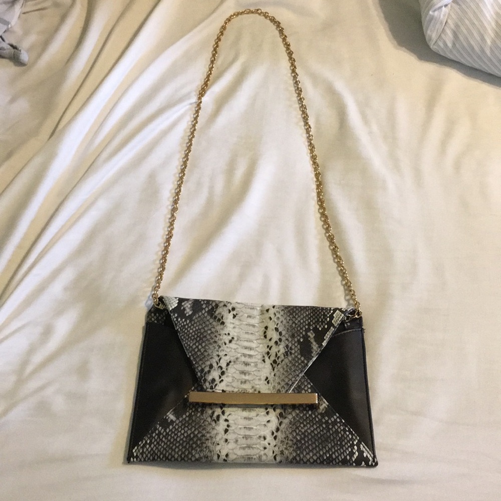 Snakeskin clutch